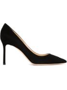 Jimmy Choo Romy Pumps, Women's, Size: 38.5, Black, Suede/leather
