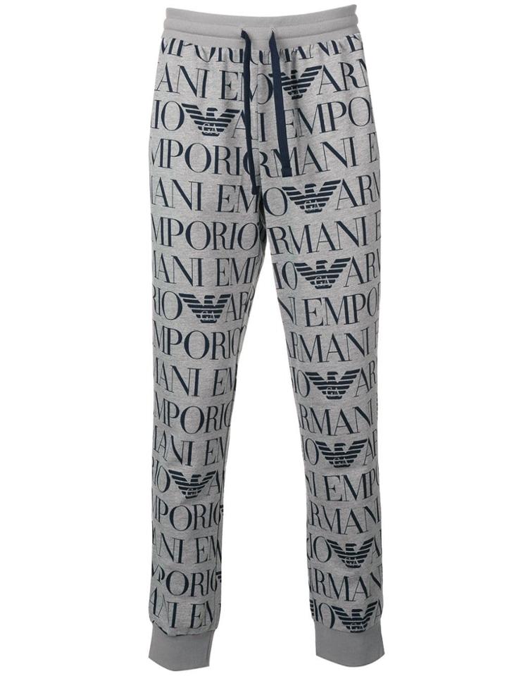 Emporio Armani Logo Track Pants - Grey