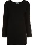 T By Alexander Wang Tunic-style Sweater, Women's, Size: Small, Black, Cashmere/wool