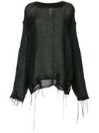 Song For The Mute Distressed Effect Sweater - Black