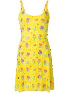 Versace Vintage Floral Print Dress - Yellow & Orange