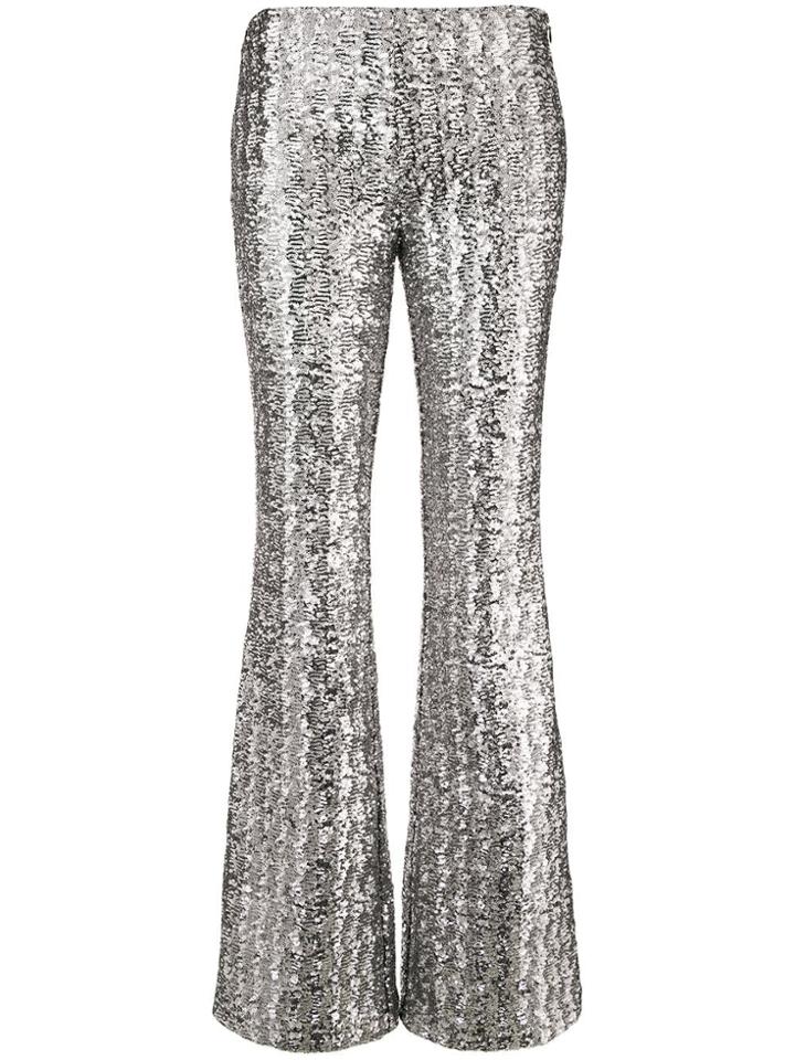 Michael Kors Collection Glitter Effect Flared Trousers - Metallic