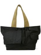 Raf Simons Patterned Strap Tote Bag - Black