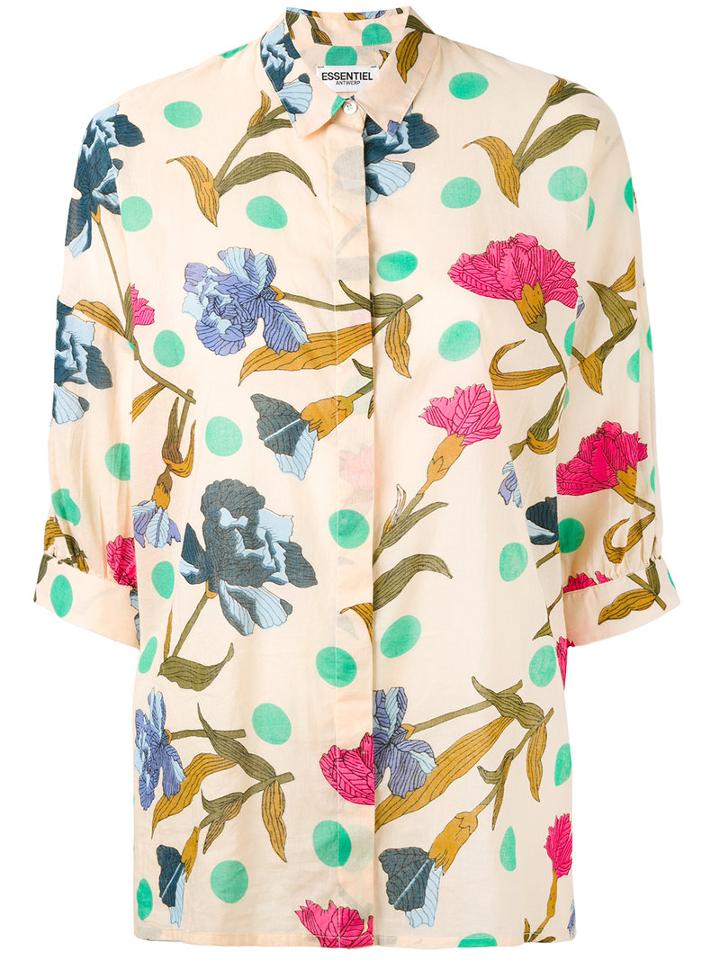 Essentiel Antwerp - Boxy Floral Print Shirt - Women - Cotton - 38, Cotton