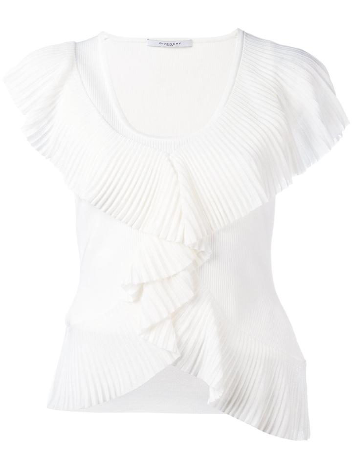 Givenchy Frilled T-shirt - White