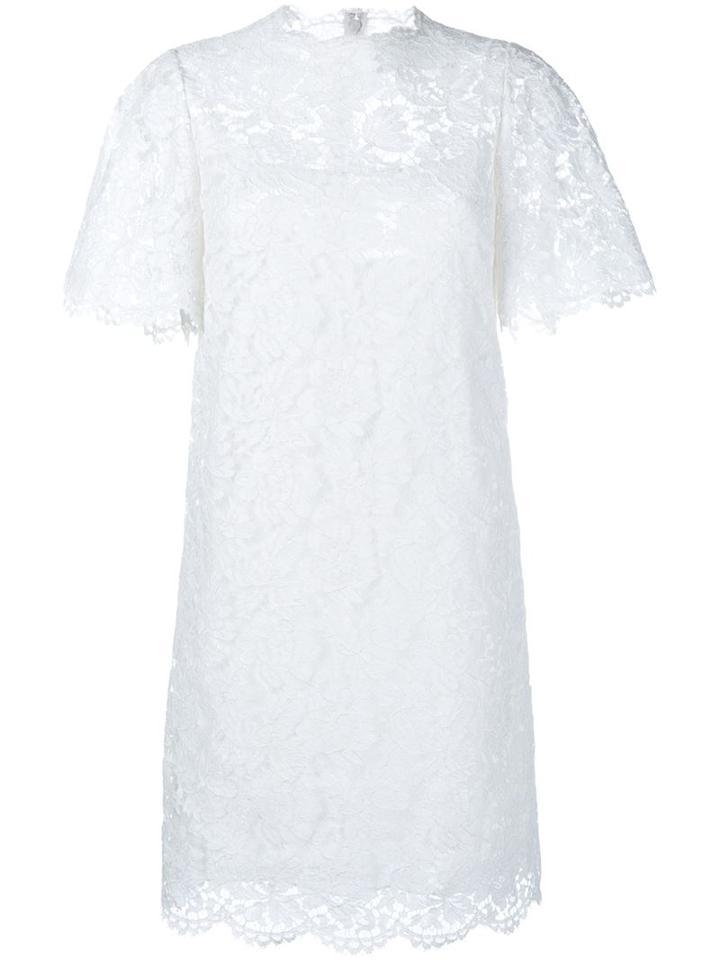 Valentino Lace Dress With Flared Sleeves, Women's, Size: 42, Nude/neutrals, Cotton/nylon/viscose