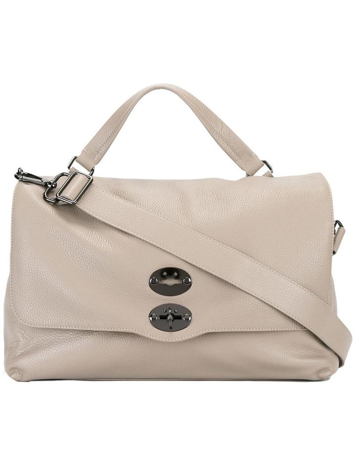 Zanellato Postina Shoulder Bag, Men's, Nude/neutrals, Leather