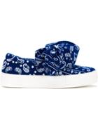 Joshua Sanders Jacquard Bow Detail Sneakers - Blue