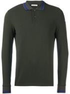 Moncler Long Sleeve Polo Shirt, Men's, Size: Small, Green, Cotton