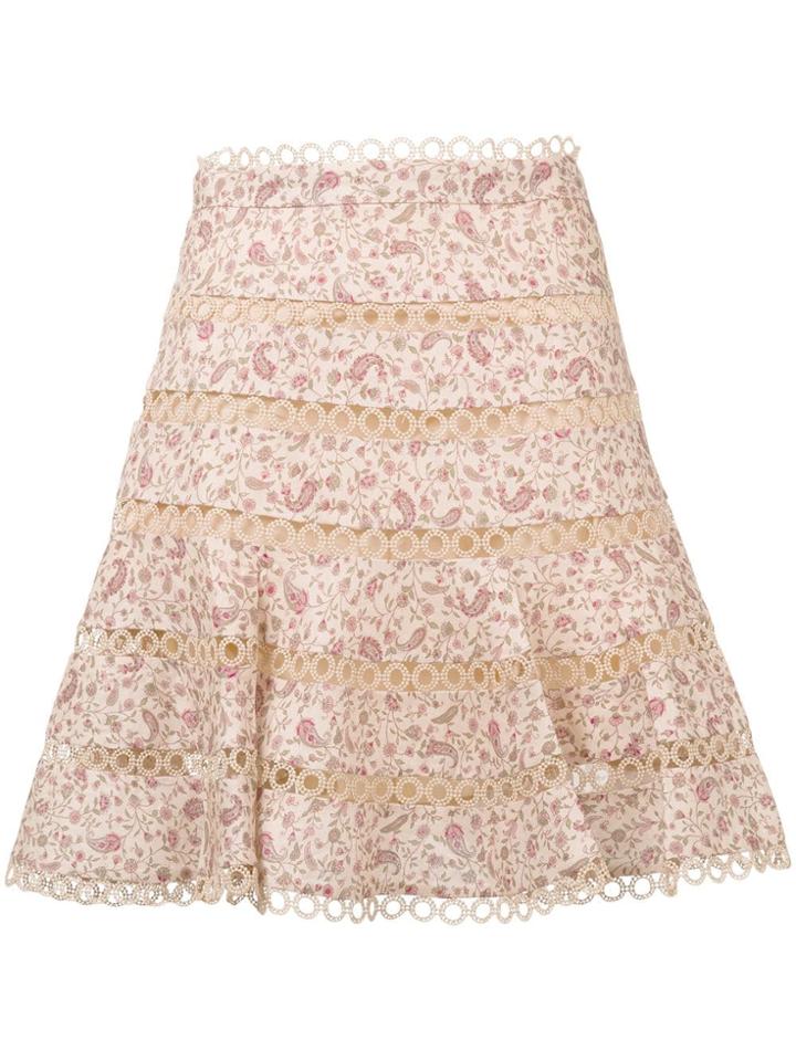 Zimmermann Paisley Print Skirt - Neutrals