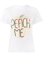 Ganni Harvard Peach Me T-shirt, Women's, Size: Xs, White, Cotton