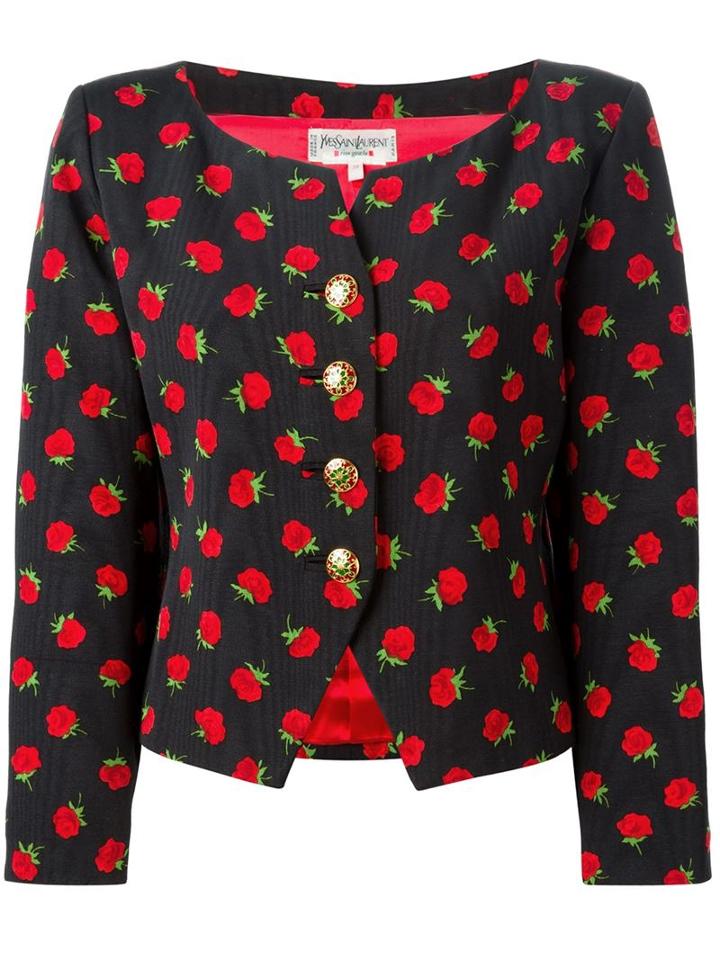 Yves Saint Laurent Vintage 'rive Gauche' Roses Jacket