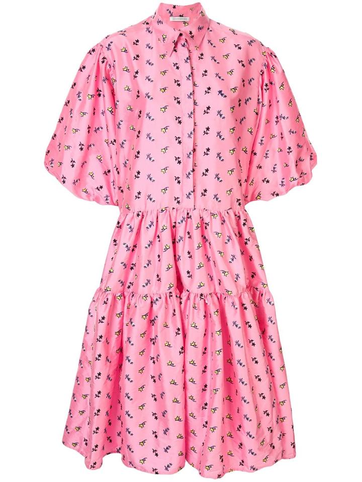 Cecilie Bahnsen Oversized Tiered Dress - Pink