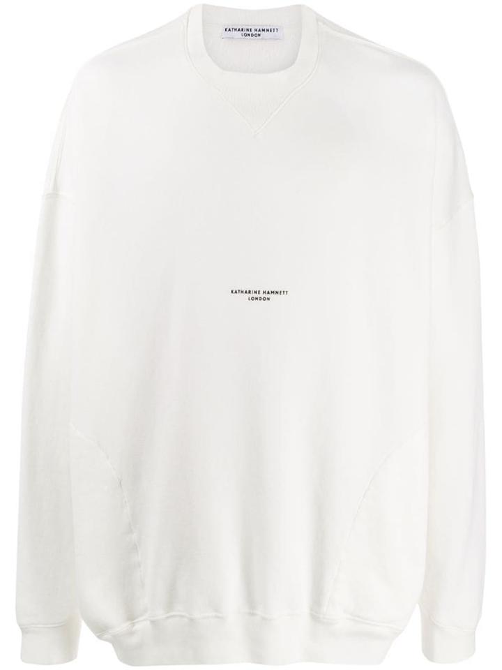 Katharine Hamnett London Oversized Logo Sweatshirt - White