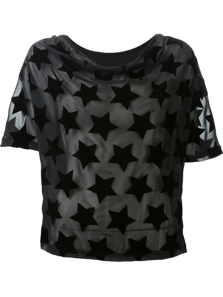 Mihara Yasuhiro Velvet Star Patch Blouse