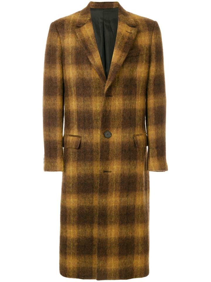 Ami Alexandre Mattiussi Three Buttons Long Coat - Brown