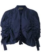 Salvatore Ferragamo - Cropped Jackets - Women - Polyester - 42, Blue, Polyester