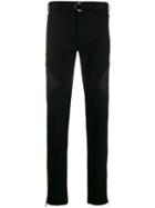 Les Hommes Zip Panel Trousers - Black