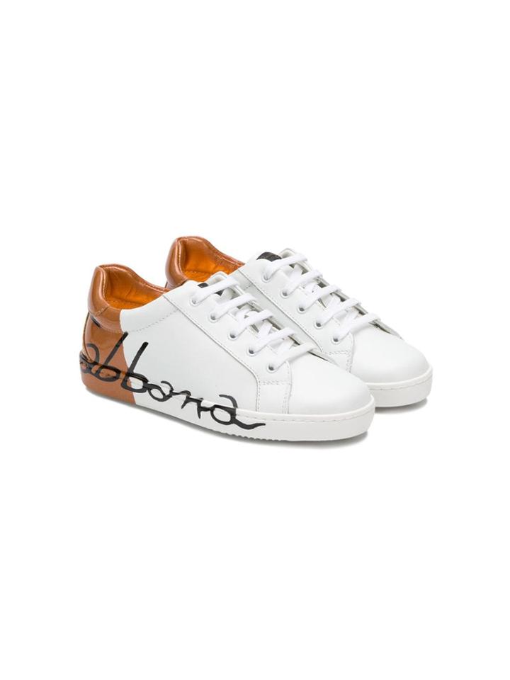 Dolce & Gabbana Kids Side Print Sneakers - White
