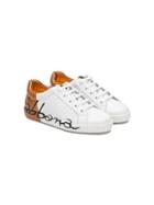 Dolce & Gabbana Kids Side Print Sneakers - White