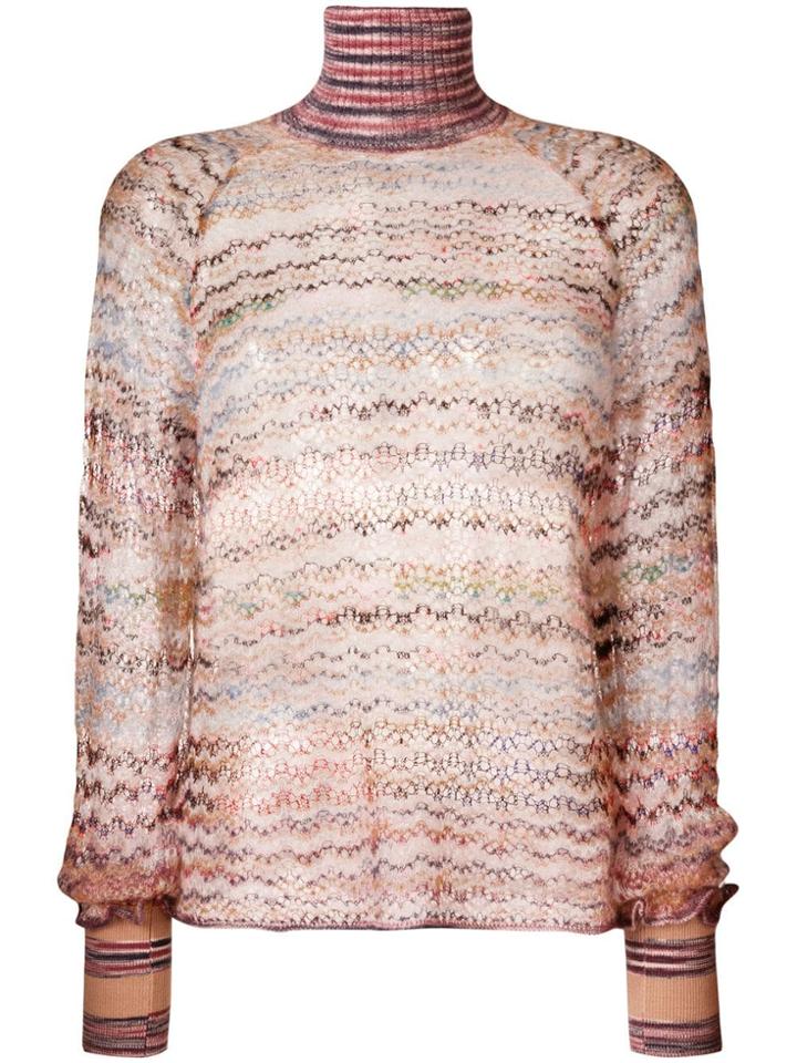 Missoni Sheer Turtleneck Sweater - Neutrals