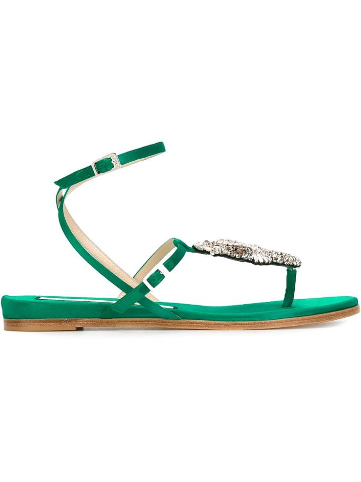 No21 Embellished Sandals - Green
