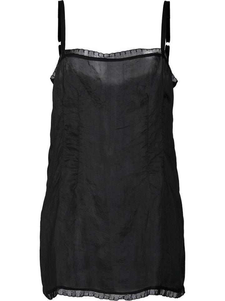 Dosa Lace Trim Cami, Women's, Size: 2, Black, Silk