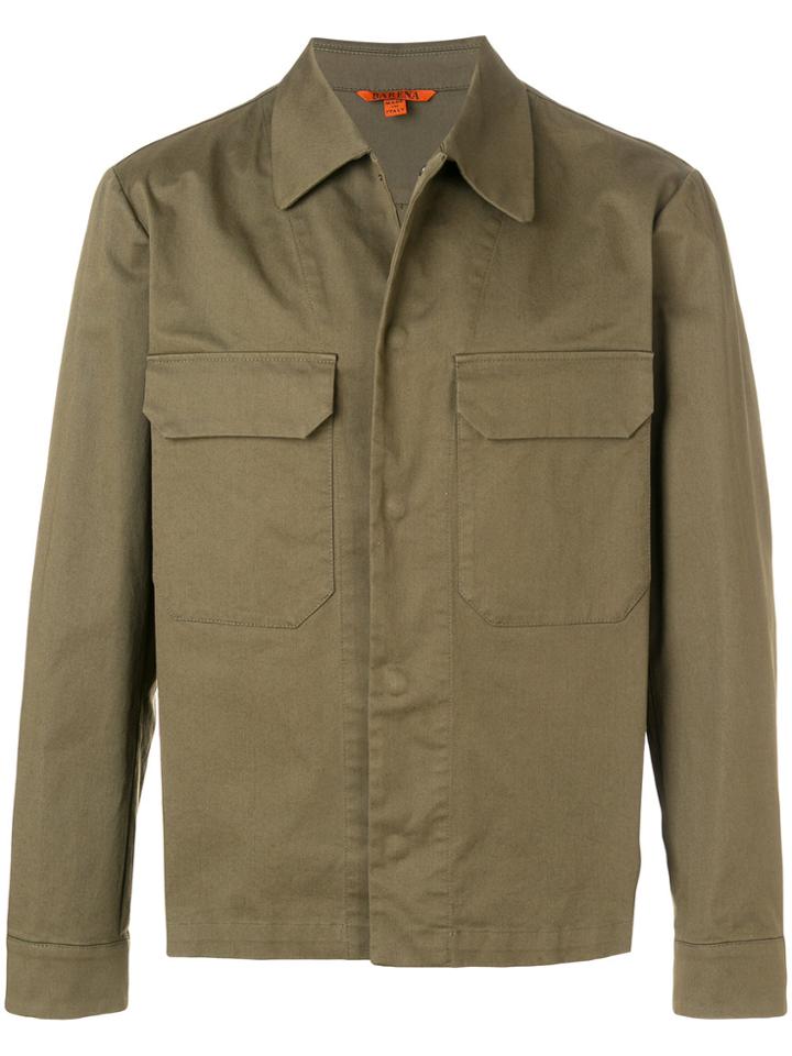 Barena Button Shirt Jacket - Green