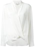 3.1 Phillip Lim V-neck Top, Women's, Size: 6, White, Silk