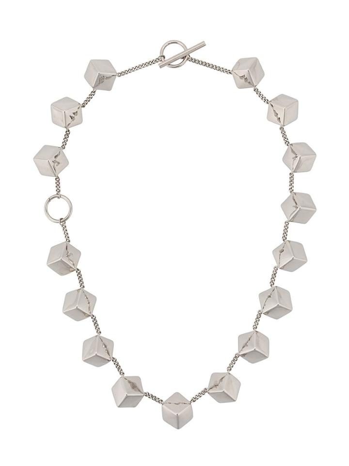 Jil Sander Cube T-bar Necklace - Silver