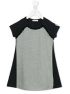 Moncler Kids Bicolour T-shirt Dress, Girl's, Size: 10 Yrs, Grey