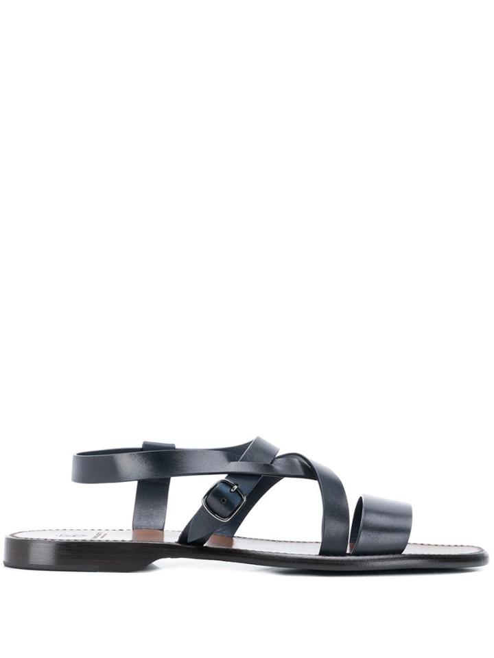 Silvano Sassetti Crossover Strap Sandals - Blue