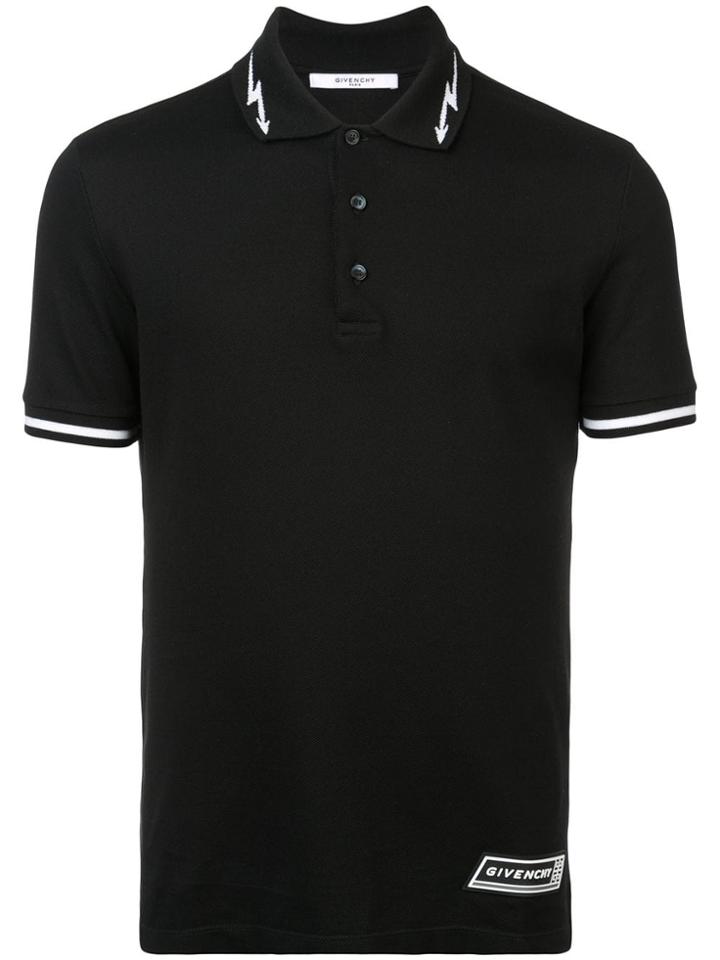 Givenchy Logo Print Polo Shirt - Black