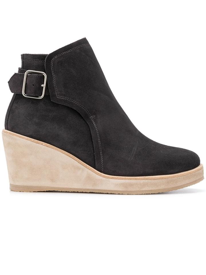 A.p.c. Wedged Ankle Boots - Black