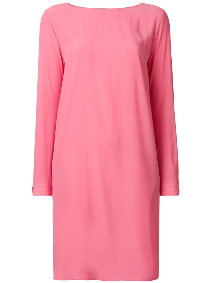 Love Moschino Sleeve Slit Shift Dress - Pink & Purple