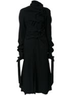Aganovich Knot Detail Midi Dress, Women's, Size: 40, Black, Cashmere/wool/polyimide