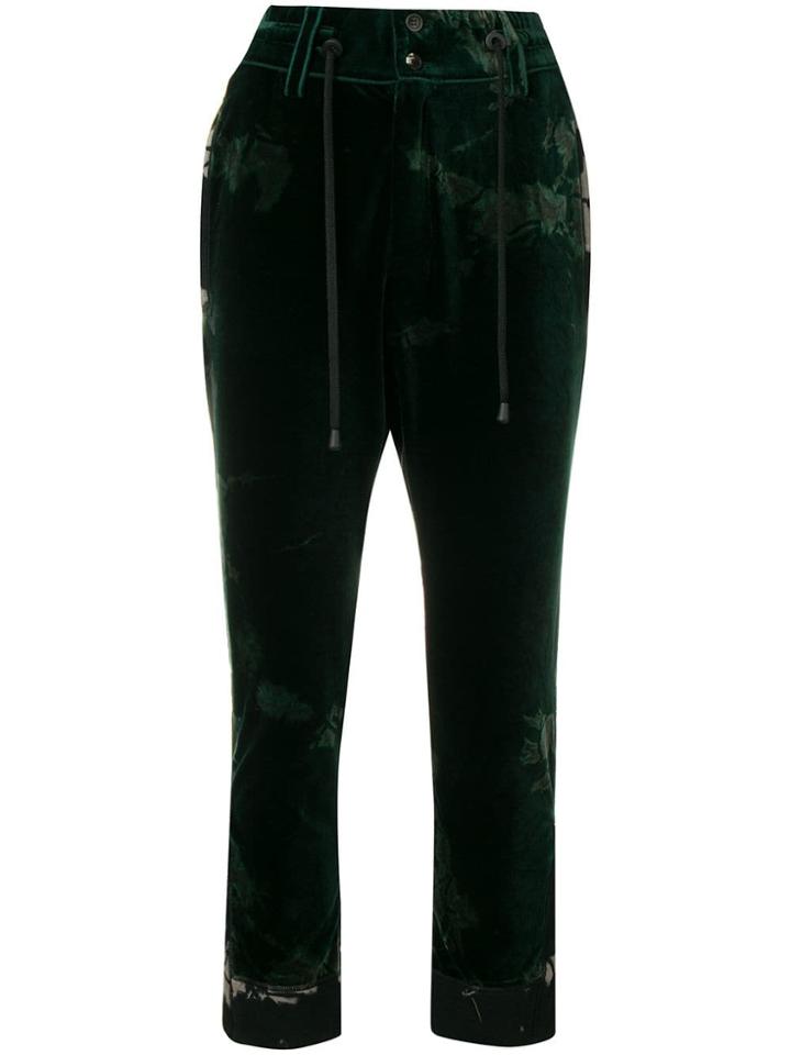 Di Liborio Bleached Crushed Style Trousers - Green