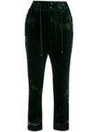 Di Liborio Bleached Crushed Style Trousers - Green