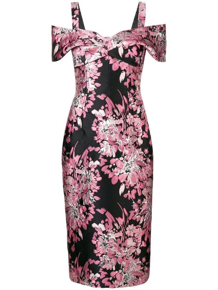 Dolce & Gabbana Floral Off-the-shoulder Dress - Pink