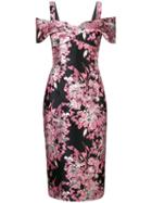 Dolce & Gabbana Floral Off-the-shoulder Dress - Pink