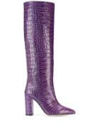 Paris Texas Crocodile Print Boots - Purple