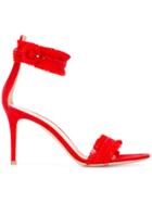 Gianvito Rossi Frayed Sandals - Red