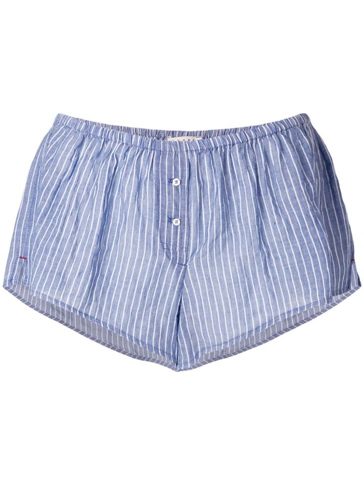 Xirena Striped Short Shorts - Blue