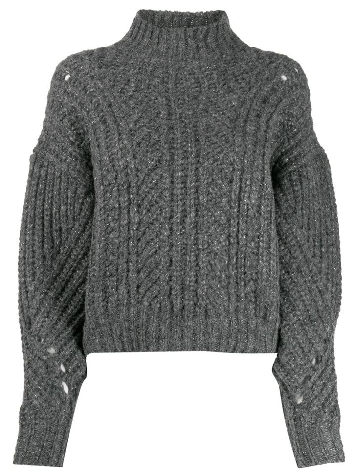 Iro Venati Oversized Twisted-mesh Jumper - Grey