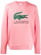 Lacoste Printed Logo Sweatshirt - Pink