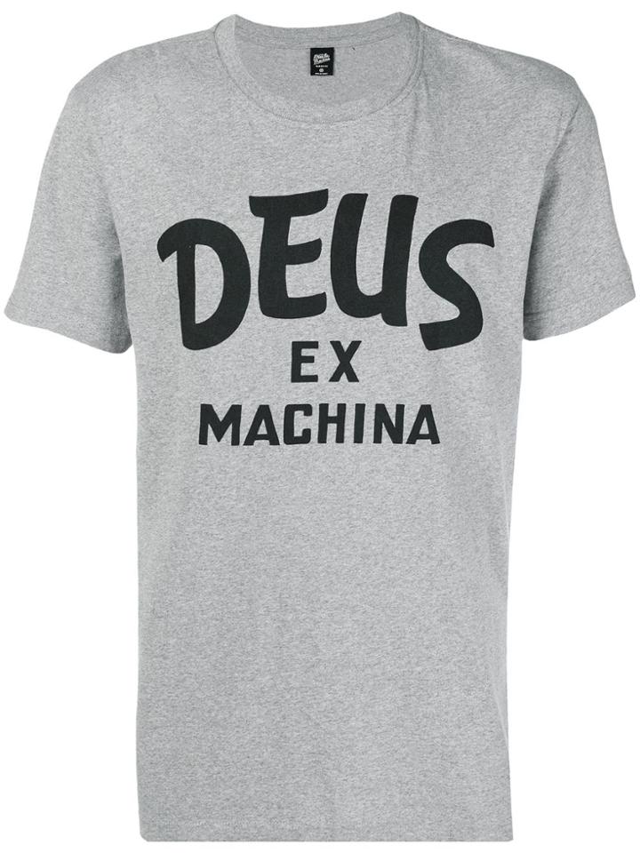 Deus Ex Machina Logo Print T-shirt - Grey
