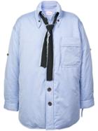 Charles Jeffrey Loverboy Oversized Padded Shirt Jacket - Blue