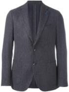 Lardini Two-button Blazer, Men's, Size: 52, Blue, Cotton/cupro/viscose/wool