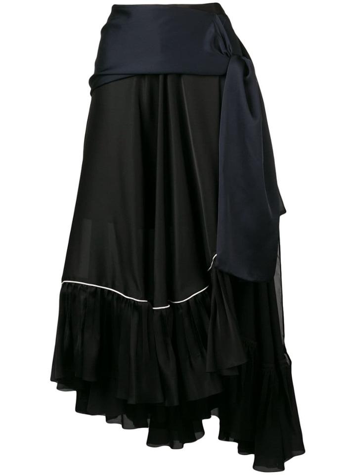 Sacai Satin Chiffon Skirt - Blue