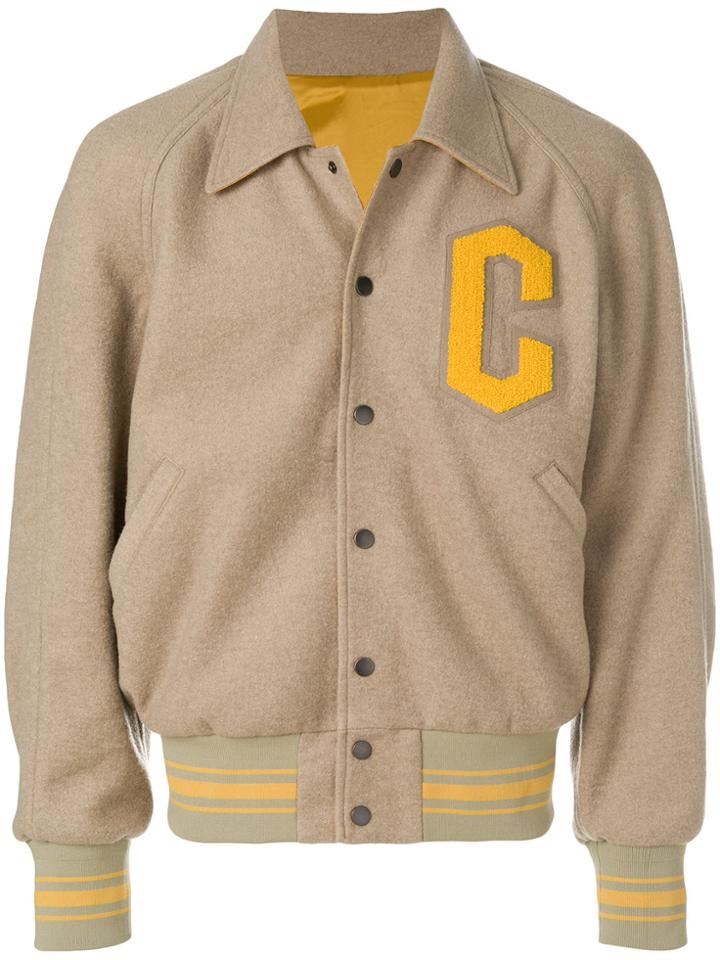 Cmmn Swdn Dixon Woven Reversible Baseball Jacket - Nude & Neutrals